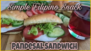 Simple Filipino Snack  Meryenda  Pandesal Sandwich [upl. by Vaish290]