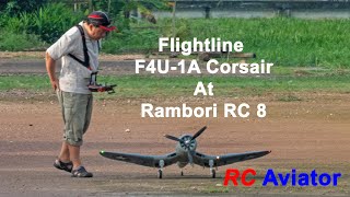 Flightline F4U1A Corsair  Janboti RC 8 Runway Sagil [upl. by Flynn]