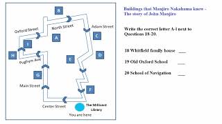 IELTS Listening Map with Answers and Script  Buildings that Manjiro Nakahama Knew [upl. by Iverson]