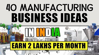 40 Manufacturing Business Ideas in India You Can Start Today [upl. by Irik]