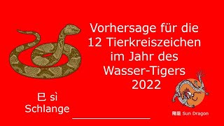 Chinesisches Horoskop 2022 Vorhersage für die Schlange [upl. by Arnst800]