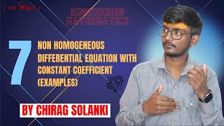 UNDETERMINE COEFFICIENTNONHOMODIFF EQUATION WITH CONSTANT COEFFICIENT by Chirag Solanki [upl. by Nosam]