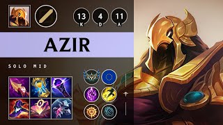 Azir Mid vs Corki Dominating  EUW Challenger Patch 1416 [upl. by Kenny]