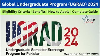 Global Undergraduate Program UGRAD 2024  Undergraduate Semester Exchange Program for Pakistanis [upl. by Eelame]