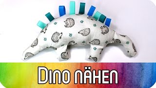 Kuscheltier Dinosaurier nähen als Spielzeug für Babys  Nähen für Anfänger  kreativbunt [upl. by Nehtanoj817]