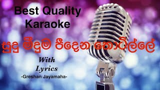 Sudu Meeduma Pidena Thotille Karaoke Acoustic  Greshan Jayamaha sinhalakaraoke sinhalakaroke [upl. by Kamin806]