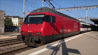 Trains à Genève Cornavin Suisse  SBB CFF FFS  SNCF  FRET [upl. by Notxam397]