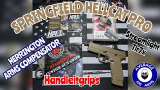 Hellcat Pro w Sig Romeo 0  Herrington Arms Compensator Streamlight TLR7X amp Handleitgrips new EDC [upl. by Farrell129]