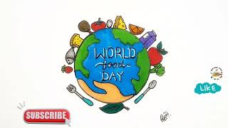 World Food day drawing  World Food day drawing easy  World food safety day drawing  food day [upl. by Yung624]