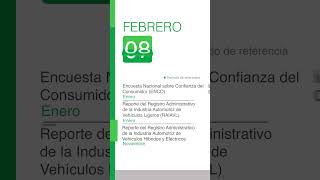 Agenda INEGI del 5 de febrero al 9 de febrero 2024 inegi estadísticas shorts [upl. by Harol560]