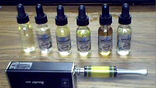 Infusion Ejuice Eliquid review Smell test 6 flavors Made In the Usa [upl. by Adaran]