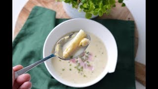 Witte aspergesoep  Recept  Bettys Kitchen NL [upl. by Shayna]