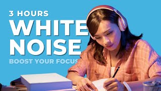 White Noise  3 Hours Perfect for Focus Relaxation and Deep Sleep [upl. by Mcwilliams]