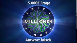 5000€ Frage  Antwort falsch  Millionenshow Soundeffect [upl. by Acissj]