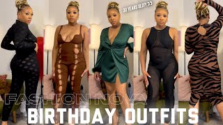 BIRTHDAY OUTFIT IDEAS  FASHION NOVA HAUL 2022  SEXY DRESSES JUMPSUITS FOR FALL  DESIREE KAMILLE [upl. by Nire]