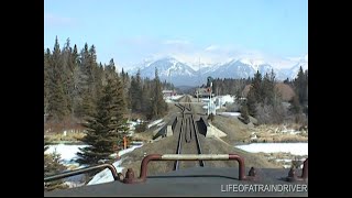 Locomotive Cab Ride in the Rocky Mountains Through Banff AB  Train Ride [upl. by Hayashi649]