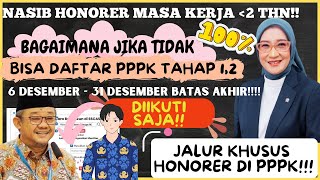 🔴NASIB HONORER MASA KERJA KURANG DARI 2 THN❗TIDAK BISA DAFTAR PPPK TAHAP 12❓ADA JALUR KHUSUS❗100❗ [upl. by Eidson]