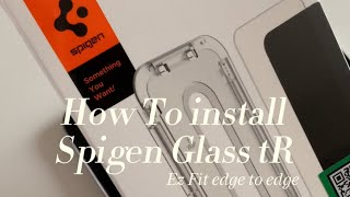 how to install Spigen glass tR Ez Fit on iPhone 15 Pro So easy [upl. by Mayne]