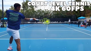 Felix AugerAliassime Pounding Some Groundstrokes  Court Level Practice 2023 4K 60FPS [upl. by Esinyl385]