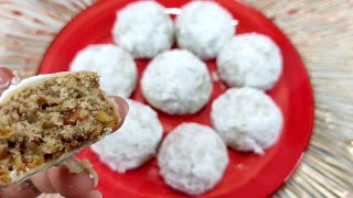 Easy Christmas Cookie Recipe 🎄  Pecan Snowballs that melt in your mouth Eggless [upl. by Nissy]