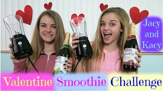 Valentine Smoothie Challenge  Jacy and Kacy [upl. by Caasi656]