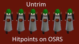 Untrimmed Hitpoints cape on OSRS [upl. by Naryt]