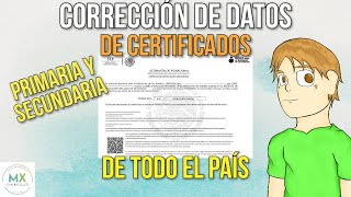 AÑO 2024 CORREGIR DATOS EN EL CERTIFICADO SEP PRIMARIA o SECUNDARIA [upl. by Cordy42]