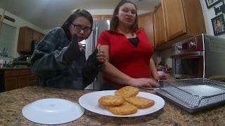 AIR FRYER TOASTER OVEN COOKING HASH BROWNS No Oil No Splatter No Mess [upl. by Ninahs]