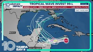 Tracking the Tropics Keeping an eye on Invest 99L that could develop and potentially impact Florida [upl. by Weissmann642]