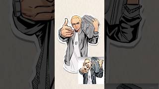 eminem slim shady anime style drawing illustration by SketchPunch eminem doodle netflix art [upl. by Enyaht974]