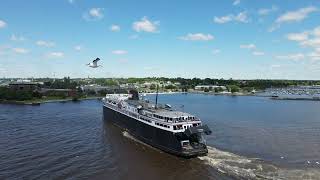 SS Badger  Coming into Manitowoc [upl. by Nodnal]