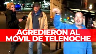 MANIFESTANTES INCREPARON A GIULIANA SALGUERO EN EL MÓVIL DE TELENOCHE  PROTESTAS POR LA LEY BASES [upl. by Teerprug]