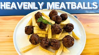 Small size Big Flavor Deep Fried Homemade Beef Meatballs [upl. by Hoisch]