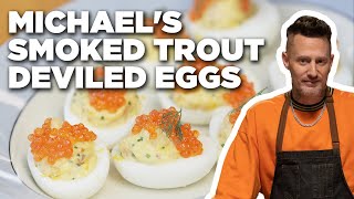 Michael Voltaggio Makes Deviled Eggs for Guy Fieri Who Hates Eggs  Food Network [upl. by Naval]