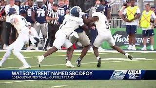 Marques WatsonTrent named SBC DPOY ten Eagles receive AllSun Belt honors [upl. by Aner]