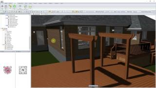 Creating a Pergola in SoftPlan remodel [upl. by Kirtap]