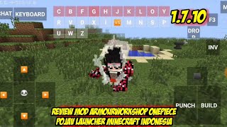 Review Mod ArmourWorkshop Onepiece Pojav Launcher Minecraft indonesia [upl. by Arquit]