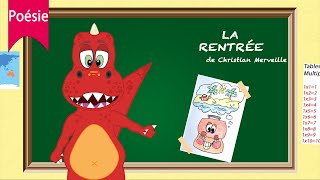 la RENTREE de Christian Merveille  apprendre facilement une poésie  poème  Dans mon cartable [upl. by Lerrad296]