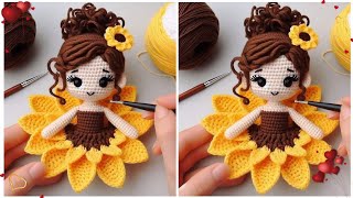 crochet doll crochet princesshow to make crochet doll amigurumi bebek yapimiYoModare7jk [upl. by Eiruam]