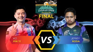 KO PIN YI VS JEFREY RODA  LUSHAN OPEN 2024 FINALS billiards nineball 9ballpool highlights [upl. by Westberg]