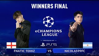 TEKKZ vs NICOLAS99FC  eChampions League Winners Final  FIFA 22 [upl. by Atiruam]