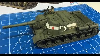 Building the Tamiya 135 JSU ISU 152 from start to finish [upl. by Ezarra]