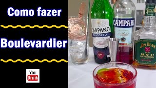 Como fazer BOULEVARDIER  COCKTAIL  Receita e preparo [upl. by Anilesor86]