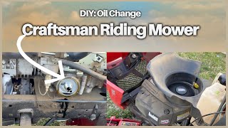 Riding Mower Oil Change DIY Quick and Simple [upl. by Ephraim]