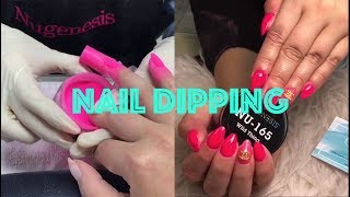 Nail Dipping at Organic Nail Bar Toronto with Nugenesis Powder [upl. by Hildy]