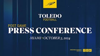 Toledo Football vs Miami Post Game Press Conference [upl. by Ellicott]