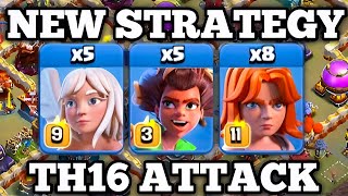 TH16 NEW STRATEGY ROOT RIDER WITH VALKYRIE ATTACK STRATEGY  Clash of Clans  Cwl Attack [upl. by Ardnnaed]