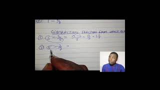 TRICK SUBTRACTING FRACTION FROM WHOLE NUMBER IN SECONDS [upl. by Brendis457]