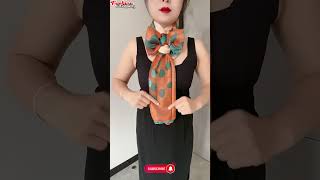 Easy tie scarf muffler  2024 necktie styles for girls  How to wear a scarf shorts [upl. by Jo-Ann]