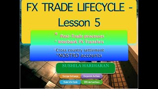 Fx Trade Life Cycle Lesson 5 NOSTRO account [upl. by Notlem]